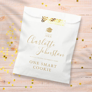 One Smart Cookie Gold Script Graduation Party Favour Bags