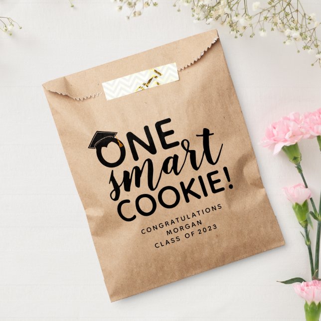 One Smart Cookie Graduation Kraft Favour Bags (Sealed)