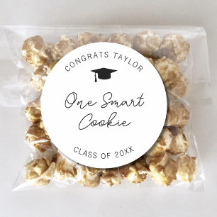 One Smart Cookie Graduation Party Class Of 2024 Classic Round Sticker