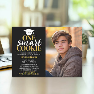 One Smart Cookie - Graduation Photo - Grad Invitation