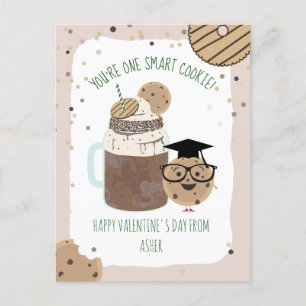 One Smart Cookie & Milkshake Classroom Valentine Postcard