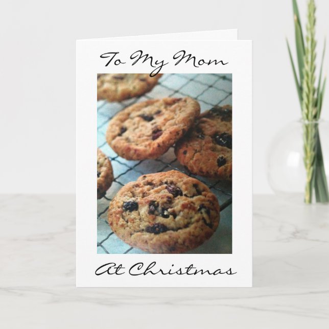 ONE SMART COOKIE MOM=MERRY CHRISTMAS HOLIDAY CARD (Front)