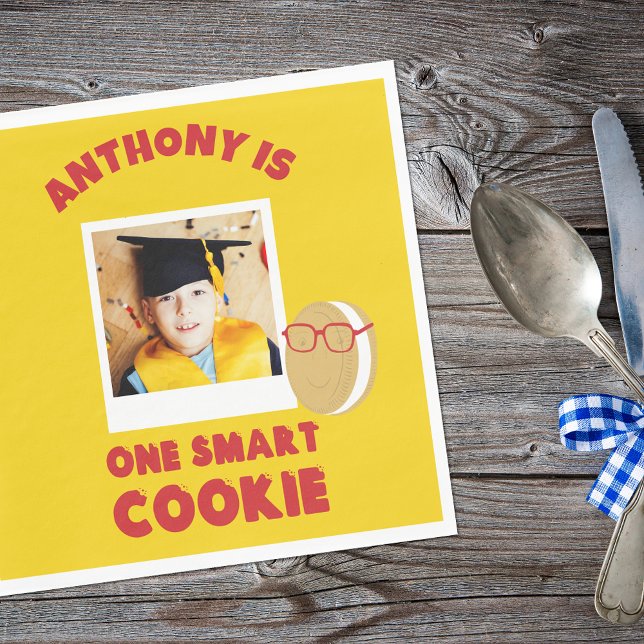 One Smart Cookie Personalised Graduation Party Napkin (Creator Uploaded)