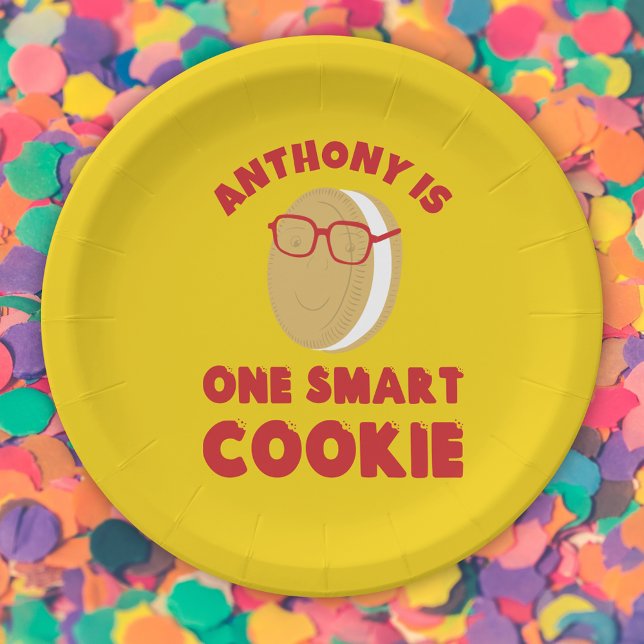 One Smart Cookie Personalised Graduation Party Paper Plate (Creator Uploaded)