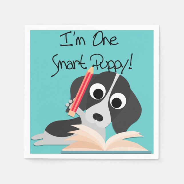 One Smart Puppy Napkin (Front)