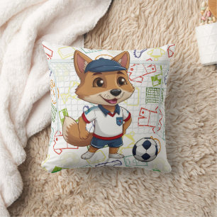 One Soccer Cayote Print  Cushion