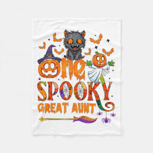 One Soky Great Aunt Funny Halloween Soky Aunt Cat Fleece Blanket