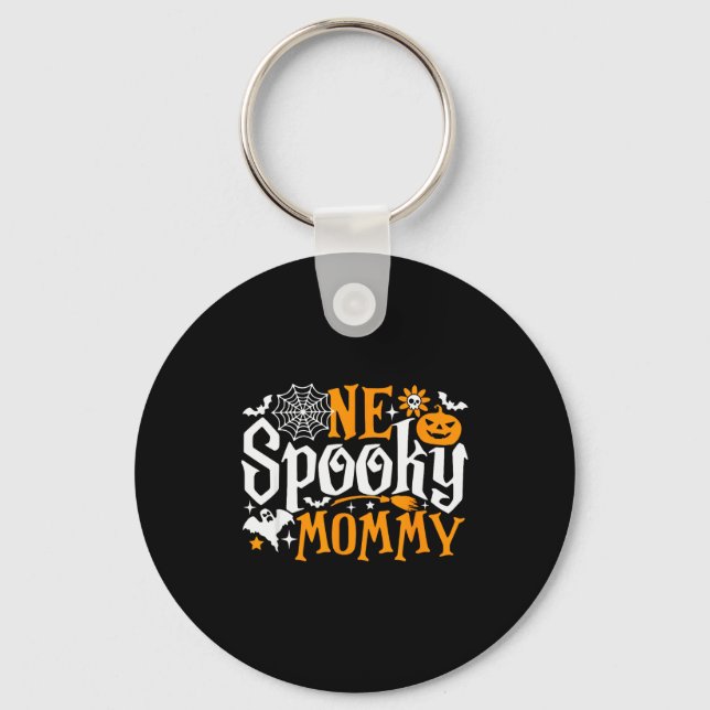 One Soky Mommy Funny Halloween Family Matching  Key Ring (Front)