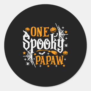 One Soky Papaw Shirt Funny Halloween Soky Grandpa  Classic Round Sticker