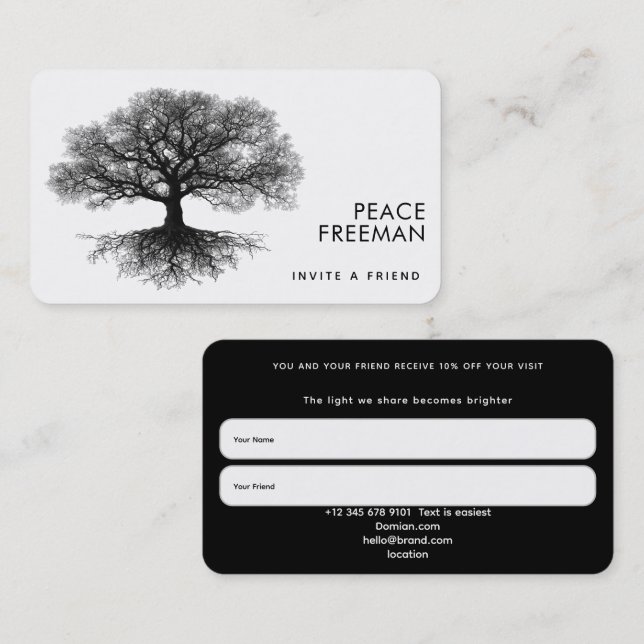 One Source | Tree of Life Design Business Card (Front/Back)