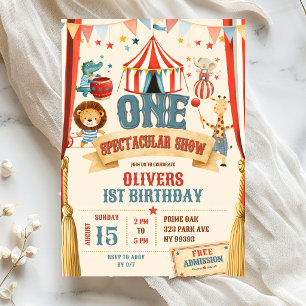 One Spectacular Show First Birthday Invitation