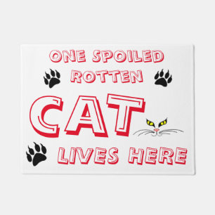 One Spoiled Rotten Cat Doormat