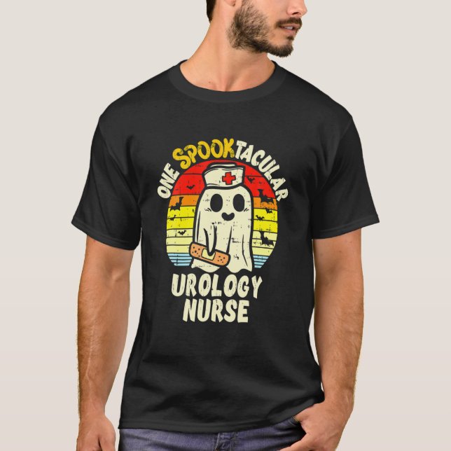 One Spooktacular Urology Nurse Halloween Ghost Nur T-Shirt (Front)