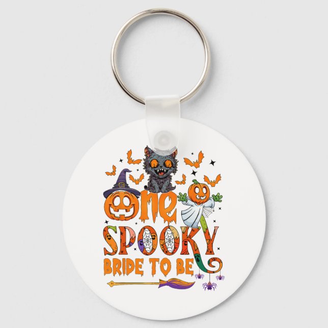 One Spooky Bride To Be Funny Halloween Bride To Be Key Ring (Front)