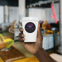 One spooky coffee, purple Halloween business  Clas