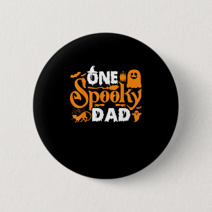 One Spooky Dad Funny Cat Boo Dad Halloween Costume 6 Cm Round Badge