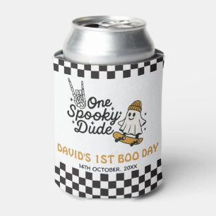 One Spooky Dude Halloween Birthday  Can Cooler