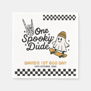 One Spooky Dude Halloween Birthday  Napkin