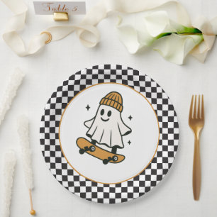 One Spooky Dude Halloween Birthday  Paper Plate