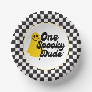 One Spooky Dude Halloween First Birthday Paper Plate