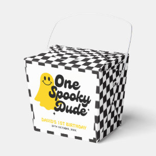 One Spooky Dude Retro Halloween First Birthday Favour Box