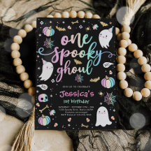 One Spooky Ghoul Cute Halloween Ghost 1st Birthday