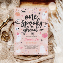 One Spooky Ghoul Cute Halloween Ghost 1st Birthday