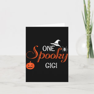 One Spooky Gigi Funny Family Halloween Matching Card