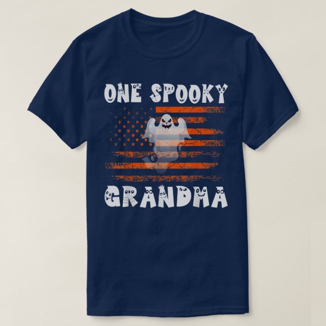 One Spooky Grandma Funny Family Halloween Matching T-Shirt (Design Front)