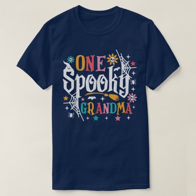 One Spooky Grandma Shirt Funny Halloween Spooky Gr (Design Front)