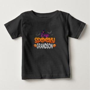 One Spooky Grandson Family Matching Halloween Baby T-Shirt
