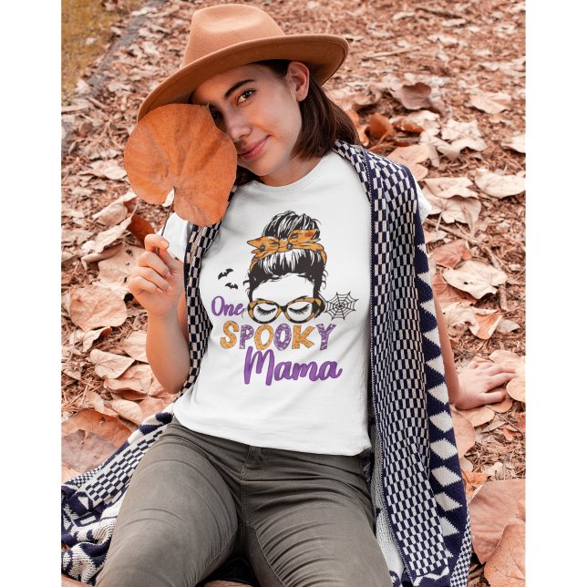 One Spooky Mama Funny Halloween Mom T-Shirt (Creator Uploaded)