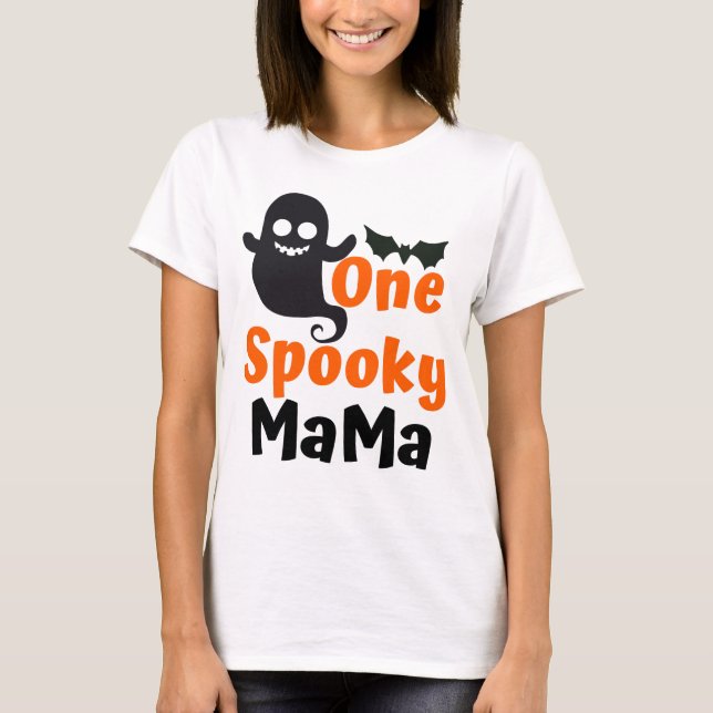 One Spooky Mama, Halloween Women T-Shirt (Front)