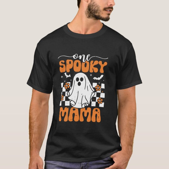 One Spooky Mama Matching Family Halloween Costumes T-Shirt (Front)