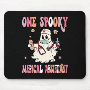 One Spooky Medical assistant Ghost Halloween CMA N Mouse Mat