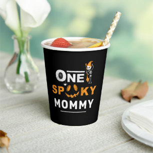 One Spooky Mum Halloween Matching Family Custom Paper Cups