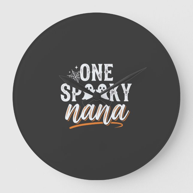 One Spooky Nana Halloween Ghost Design Large Clock (Front)