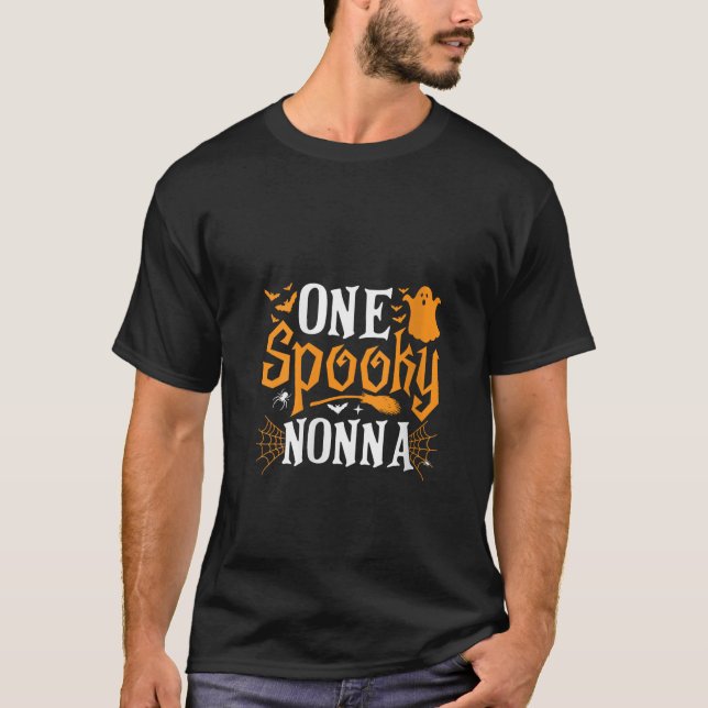 One Spooky Nonna Family Matching Halloween Costume T-Shirt (Front)