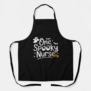 One Spooky Nurse Funny Ghost Nurse Halloween Essen Apron