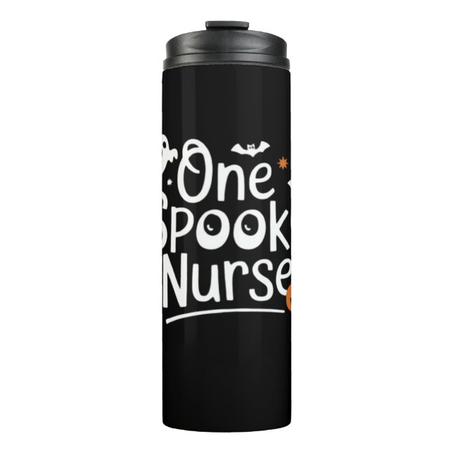 One Spooky Nurse Funny Ghost Nurse Halloween Essen Thermal Tumbler (Front)