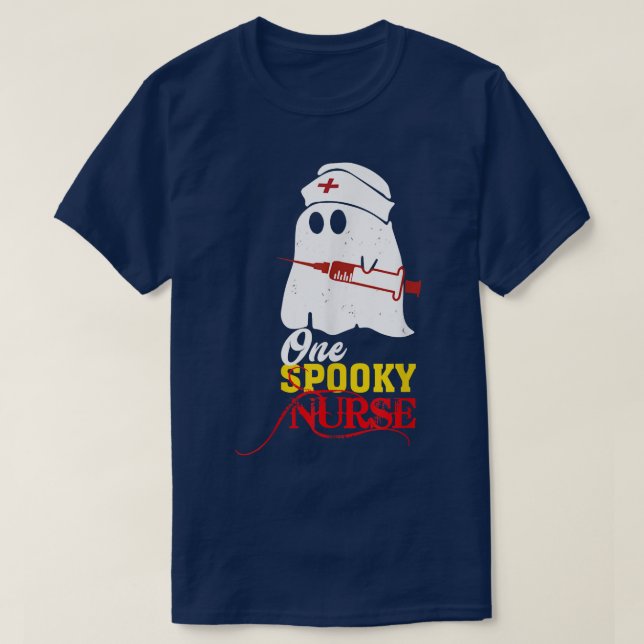 One Spooky Nurse Halloween Costume Gift Classic  T-Shirt (Design Front)