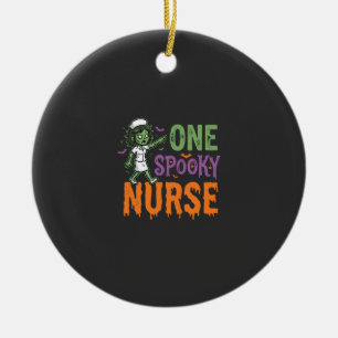 One Spooky Nurse Halloween Design (2)_1 Ceramic Tree Decoration