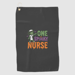 One Spooky Nurse Halloween Design (2)_1 Golf Towel