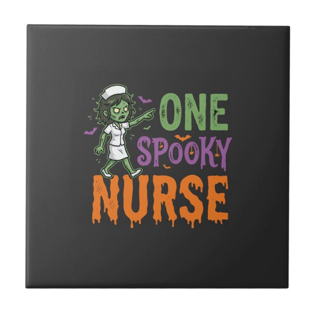 One Spooky Nurse Halloween Design (2)_1 Tile (Front)