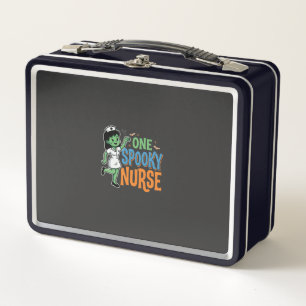 One Spooky Nurse Halloween Design Metal Lunch Box