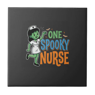 One Spooky Nurse Halloween Design Tile