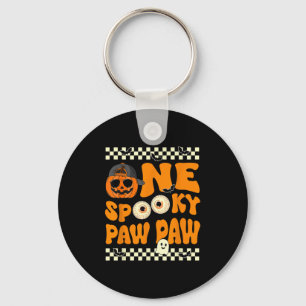 One Spooky Paw Paw First Birthday Halloween Jack O Key Ring