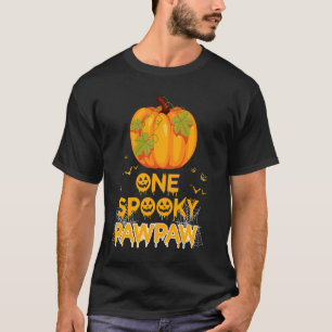 One Spooky Pawpaw Funny Dad Family Halloween Match T-Shirt