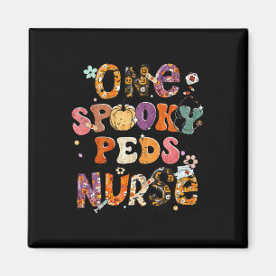One Spooky PEDS Nurse Halloween Spooky Costume Nur Magnet