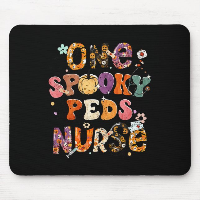 One Spooky PEDS Nurse Halloween Spooky Costume Nur Mouse Mat (Front)
